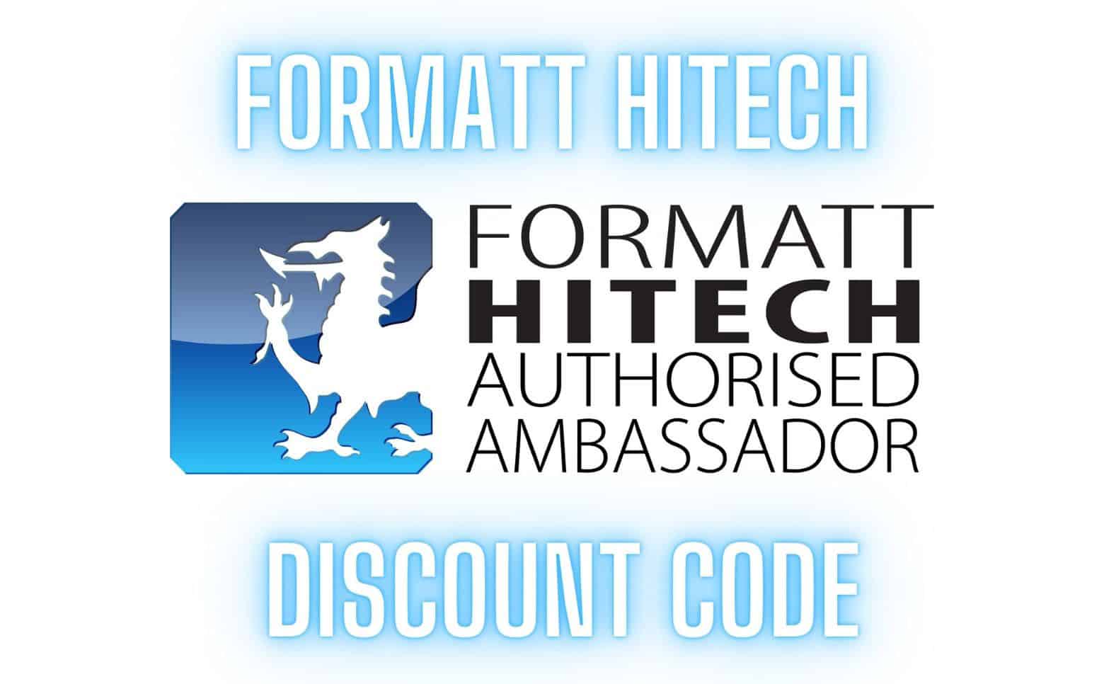 The Formatt Hitech logo and text advertising my Discount code.