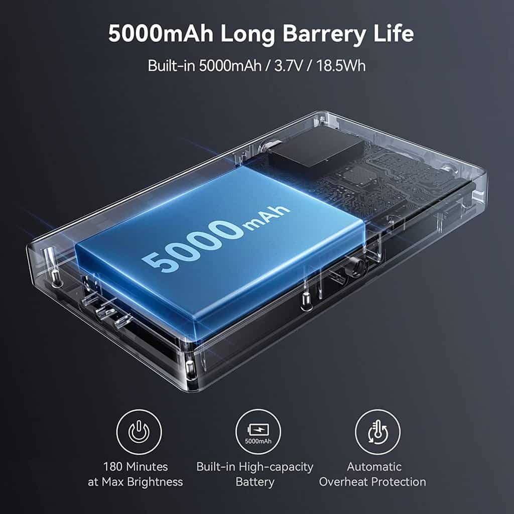 SmallRig RM120 RGB Video Light Battery capacity